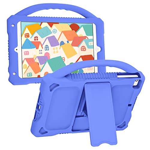 JOGUIIA iPad Mini 5/4/3/2/1 Hülle für Kinder,Premium-Silikonhülle für Apple iPad 7,9 Zoll Mini 5./4./3./2./1.Generation Eingebauter Standgriff(Violett) von JOGUIIA