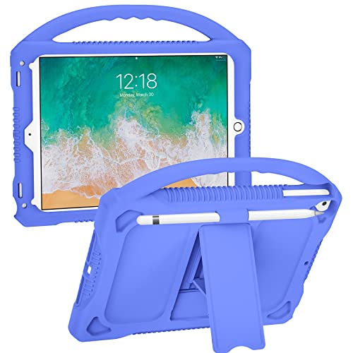 iPad 6./5.Generation Hülle für Kinder,JOGUIIA Premium Silikonhülle für iPad 9,7 Zoll 2018/2017,Eingebauter Standgriff iPad Air/Air 2(Violett) von JOGUIIA
