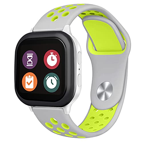 JOHEXI Gizmo Ersatzarmband für Kinder, Weihnachtsstrumpffüller, atmungsaktives weiches Silikon, Smartwatch-Band, kompatibel mit Gizmo Watch 2 / Gizmo Watch 1, Hellgrau/Gelb, Modern JOHEXI Gizmo Ersatzarmband für Kinder, Weihnachtsstrumpffüller, atmungsaktives weiches Silikon, Smartwatch-Band, kompatibel mit Gizmo Watch 2 / Gizmo Watch 1, Hellgrau/Gelb, Modern von JOHEXI