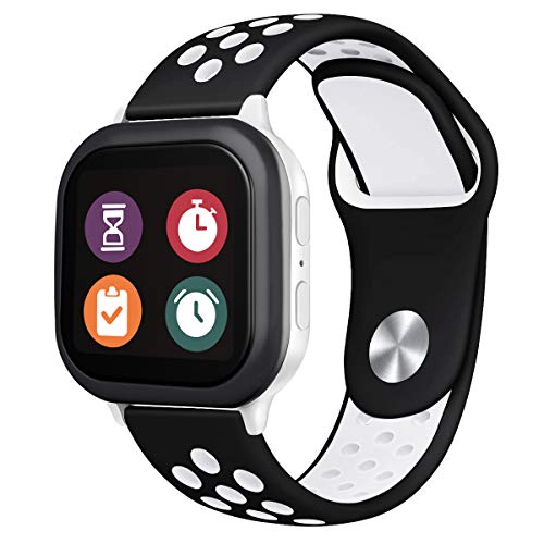 JOHEXI Gizmo Ersatzarmband für Kinder, Weihnachtsstrumpffüller, atmungsaktives weiches Silikon, Smartwatch-Band, kompatibel mit Gizmo Watch 2 / Gizmo Watch 1, schwarz/weiß, Modern JOHEXI Gizmo Ersatzarmband für Kinder, Weihnachtsstrumpffüller, atmungsaktives weiches Silikon, Smartwatch-Band, kompatibel mit Gizmo Watch 2 / Gizmo Watch 1, schwarz/weiß, Modern von JOHEXI