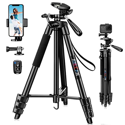 JOILCAN 137cm Handy Stativ Ständer, Selfie Stativ für Smartphone mit Handyhalter & Fernbedienung, Compatible with iOS/Android, Ausziehbar Kamera Stative für iPhone/Samsung/Huawei/Klein Camera von JOILCAN