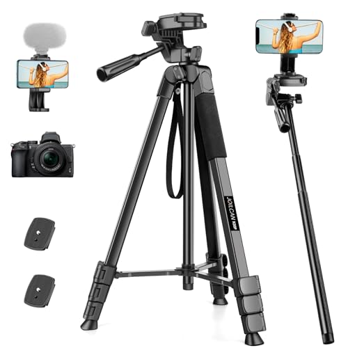 JOILCAN Kamera Stativ, 210.8cm leichtes Handy Stativ für Smartphone & Selfie Stick mit 360°Kugelkopf und Fernauslöser, Aluminium Camera Tripod Dreibein Stativ mit Handyhalterung für Canon Nikon DSLR JOILCAN Kamera Stativ, 210.8cm leichtes Handy Stativ für Smartphone & Selfie Stick mit 360°Kugelkopf und Fernauslöser, Aluminium Camera Tripod Dreibein Stativ mit Handyhalterung für Canon Nikon DSLR von JOILCAN