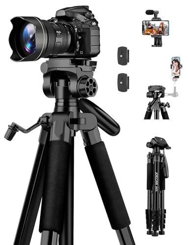 JOILCAN Stativ Kamera, 190cm Aluminium Handy Stativ für Smartphone, Stabile Tripod Camera für Canon Nikon DSLR, Tragbares Fotostativ mit Abnehmbar Kopf, Leichtes Dreibein Stativ mit Handyhalterung JOILCAN Stativ Kamera, 190cm Aluminium Handy Stativ für Smartphone, Stabile Tripod Camera für Canon Nikon DSLR, Tragbares Fotostativ mit Abnehmbar Kopf, Leichtes Dreibein Stativ mit Handyhalterung von JOILCAN