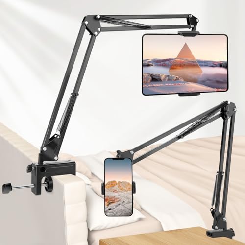 JOILCAN Tablet-Ständer für Bett, 360 Grad Drehbar Tablet Halterung mit Stabilem Aluminiumarm für iPad 4.7-12.9 Zoll, Telefon-Ständer für Schreibtisch, Überkopf-Telefonhalterung für 4-7 Zoll Telefone JOILCAN Tablet-Ständer für Bett, 360 Grad Drehbar Tablet Halterung mit Stabilem Aluminiumarm für iPad 4.7-12.9 Zoll, Telefon-Ständer für Schreibtisch, Überkopf-Telefonhalterung für 4-7 Zoll Telefone von JOILCAN
