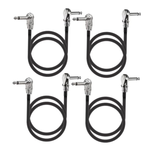 JOINPAYA 4 Stück Effektkabel Für E-gitarre Pedal Patchkabel Kabel Für Elektrische Gitarre Gitarrenkabel Patch-kabel Pvc Black JOINPAYA 4 Stück Effektkabel Für E-gitarre Pedal Patchkabel Kabel Für Elektrische Gitarre Gitarrenkabel Patch-kabel Pvc Black von JOINPAYA