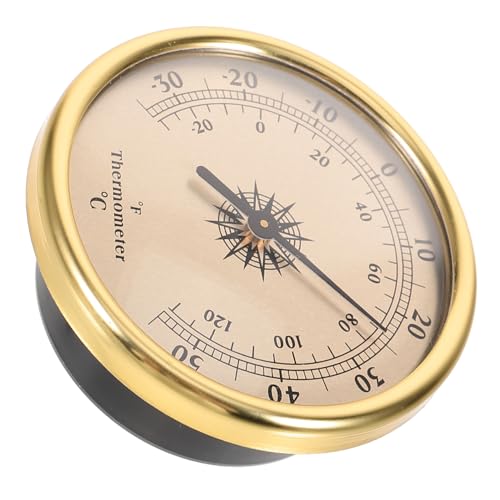 JOINPAYA Wandthermometer für Innenräume Raumthermometer mit Präziser Temperaturanzeige und Elegantem Design für Wohnzimmer Kindergarten und Wetterstation Goldene JOINPAYA Wandthermometer für Innenräume Raumthermometer mit Präziser Temperaturanzeige und Elegantem Design für Wohnzimmer Kindergarten und Wetterstation Goldene von JOINPAYA