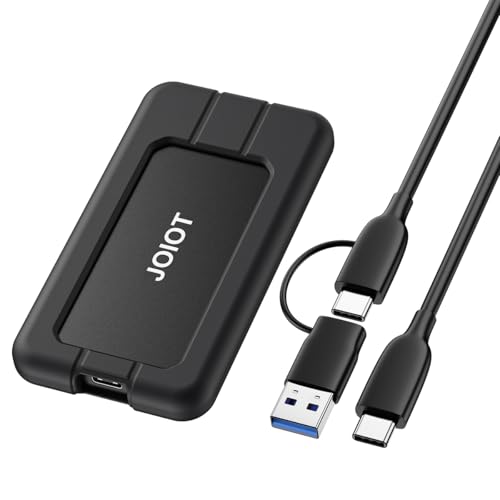 JOIOT Externe SSD 1TB Portable Festplatte USB-C 3.2 Gen 2x2 mit 2000 MB/s Lesen und 1700 MB/s Schreiben Tragbares SSD 1TB mit Schutzhülle für Mac PC Smartphone Laptop Schwarz JOIOT Externe SSD 1TB Portable Festplatte USB-C 3.2 Gen 2x2 mit 2000 MB/s Lesen und 1700 MB/s Schreiben Tragbares SSD 1TB mit Schutzhülle für Mac PC Smartphone Laptop Schwarz von JOIOT