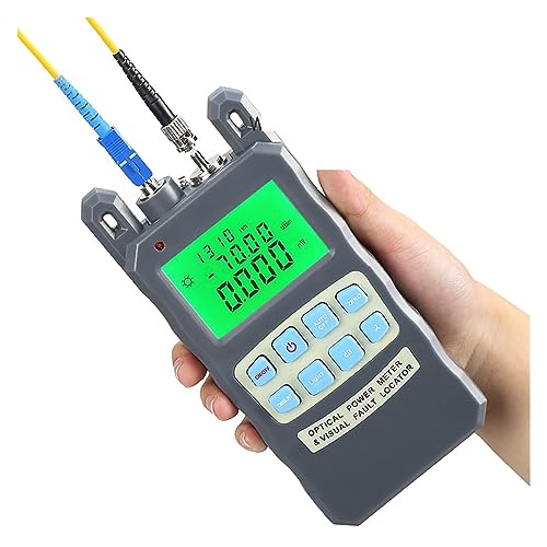 JOJIDE Netzwerk Tester, All-IN-ONE optischer Leistungsmesser mit 1–50 Mw visueller Fehlerortung, optischer Fasertester, 5 km, 10 km, 20 km, 30 km, 50 km VFL,für Glasfaser-Netzwerkkabeltest(20mw) von JOJIDE