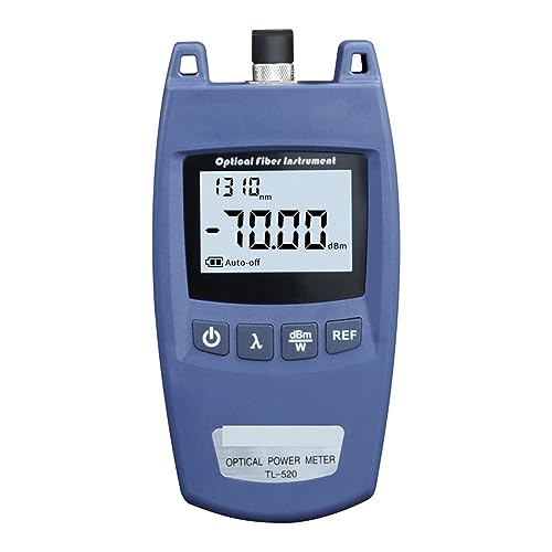 JOJIDE Netzwerk Tester, Hochpräziser optischer Leistungsmesser Mini TL-520 mit universeller Schnittstelle, Glasfaser-Dämpfungstester,für Glasfaser-Netzwerkkabeltest(TL-520C -50 to 26dBm) von JOJIDE