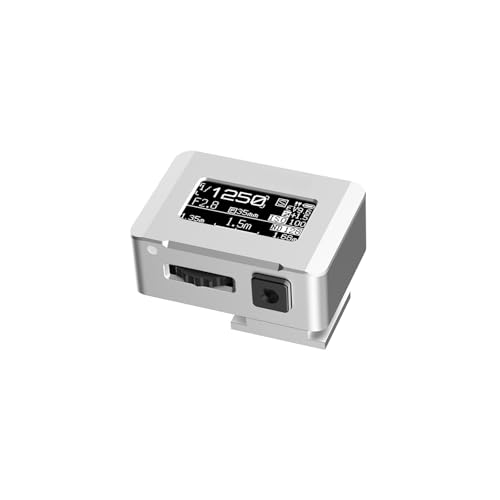 Luxmeter, Lichtmesser LED-Anzeige Kamera-Lichtmesser mit Kaltschuh for DSLR-Kamerafotografie, individuelles Zubehör,für LED-Leuchten und Pflanzen Messgerät(Silver 2PCS) von JOJIDE