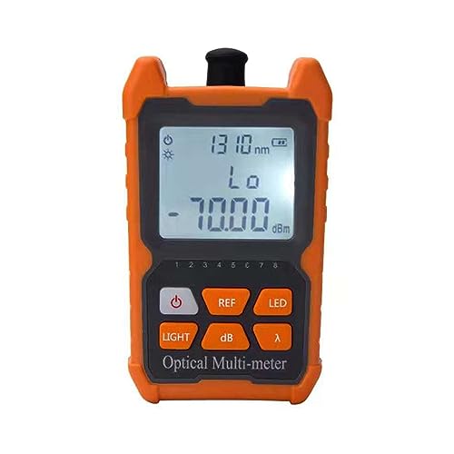 Netzwerk Tester, MINI OPM Handheld Mini Fiber Optical Power Meter Glasfaserkabeltester -70+6dBm oder -50+26dBm,für Glasfaser-Netzwerkkabeltest(Dry battery-50 to 26) von JOJIDE