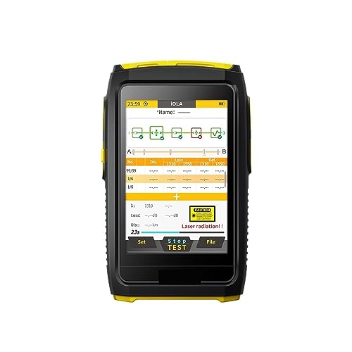 Netzwerk Tester, OFW Mini OTDR Optic Otdr optischer Reflektor, aktiver Faser-Live-Tester 1550 nm 20 dB optisches Reflektometer, Touchscreen OPM VFL IOLA ,für Glasfaser-Netzwerkkabeltest(S5L APC with i von JOJIDE