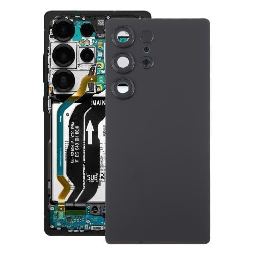 JOJOMALL HWEDZ RNRSTH Akkudeckel für Galaxy S25 Ultra SM-S938 OEM mit Kameralinsenabdeckung (schwarz) von JOJOMALL