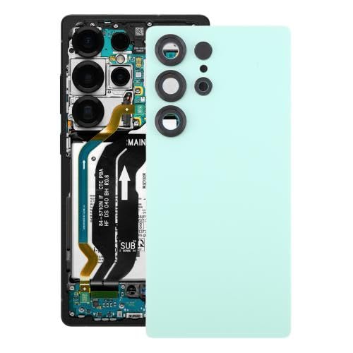 JOJOMALL HWEDZ RNRSTH Akkudeckel für Galaxy S25 Ultra SM-S938 mit Kameralinsenabdeckung, Grün von JOJOMALL
