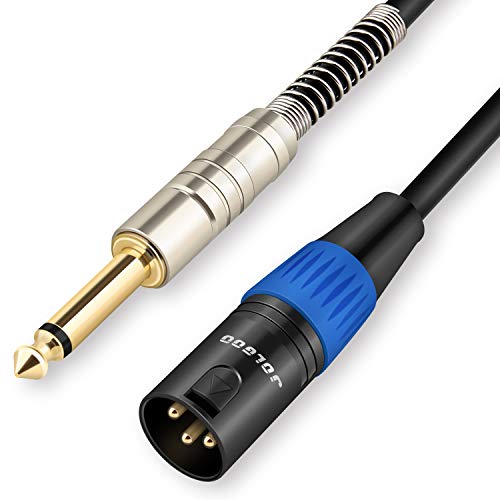 JOLGOO 1/4 Zoll TS Mono auf XLR Male Kabel, unsymmetrischer 6.35mm Mono Stecker auf 3-pin XLR Male, Quarter inch TS Male auf XLR Male Mikrofonkabel, 3m JOLGOO 1/4 Zoll TS Mono auf XLR Male Kabel, unsymmetrischer 6.35mm Mono Stecker auf 3-pin XLR Male, Quarter inch TS Male auf XLR Male Mikrofonkabel, 3m von JOLGOO