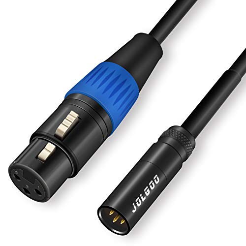JOLGOO Audiokabel Mini-XLR-Stecker auf XLR-Buchse, 3-poliges Kabel Mini-XLR-Stecker auf XLR-Buchse, für BMPCC 4K-Kamera Video Assist 4K Sharp 8K, 1 Meter von JOLGOO