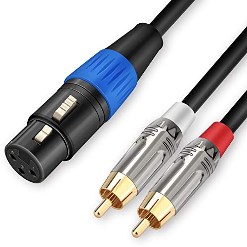 JOLGOO Unsymmetrisches XLR-Buchse auf Dual-RCA-Y-Splitter-Breakout-Kabel, 1 XLR-Buchse auf 2 RCA-Stecker, Y-Breakout-Kabel-Adapterkabel, 1 m JOLGOO Unsymmetrisches XLR-Buchse auf Dual-RCA-Y-Splitter-Breakout-Kabel, 1 XLR-Buchse auf 2 RCA-Stecker, Y-Breakout-Kabel-Adapterkabel, 1 m von JOLGOO