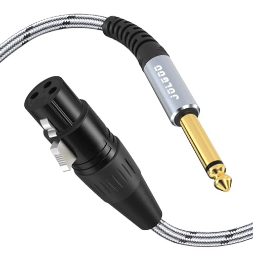JOLGOO XLR Buchse zu 1/4" 6.35mm Mono TS Kabel, unsymmetrisches XLR Buchse zu 1/4" TS Stecker Mikrofonkabel, 2m JOLGOO XLR Buchse zu 1/4" 6.35mm Mono TS Kabel, unsymmetrisches XLR Buchse zu 1/4" TS Stecker Mikrofonkabel, 2m von JOLGOO