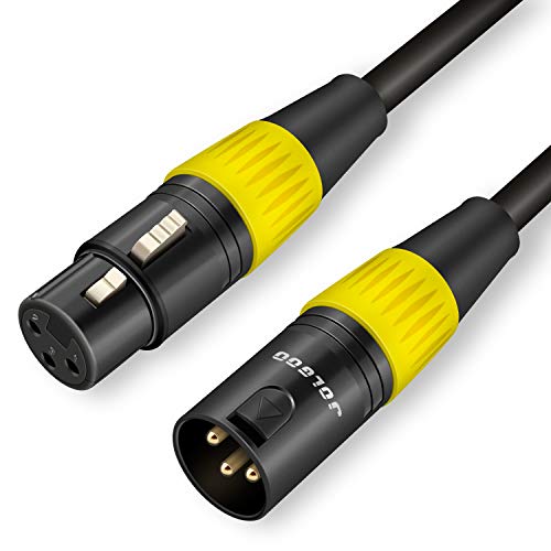 JOLGOO XLR-Kabel, XLR-Stecker auf XLR-Buchse, symmetrisches 3-poliges XLR-Mikrofonkabel, 1m von JOLGOO