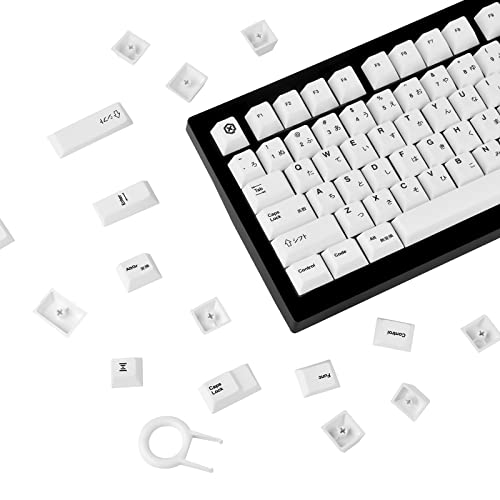 135 Tasten Keycaps Weiß Minimalistisch PBT Cherry Profile Japanisch Weißes Thema Thermische Sublimation Mechanische Tastatur 61/64/87/104/108 kompatibel 135 Tasten Keycaps Weiß Minimalistisch PBT Cherry Profile Japanisch Weißes Thema Thermische Sublimation Mechanische Tastatur 61/64/87/104/108 kompatibel von JOLINTAL