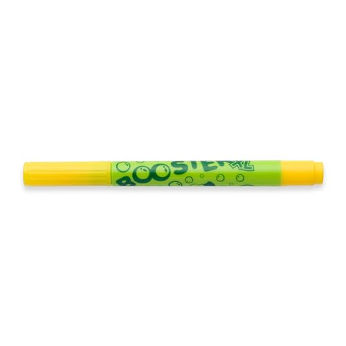 JOLLY Booster XL, 12 Stifte, Hellgelb, nachfüllbare und ungiftige Fasermaler, für Kleinkinder ab 3 Jahren, auswaschbare Tinte, Spitzen austauschbar, Spitze unversenkbar, für Malanfänger geeignet von JOLLY