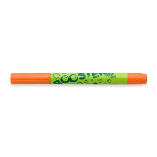 JOLLY Booster XL, 12 Stifte, Orange, nachfüllbare und ungiftige Fasermaler, für Kleinkinder ab 3 Jahren, auswaschbare Tinte, Spitzen austauschbar, Spitze unversenkbar von JOLLY