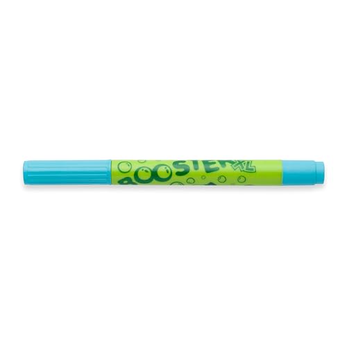 JOLLY Booster XL, 12 Stifte, Türkis, nachfüllbare und ungiftige Fasermaler, für Kleinkinder ab 3 Jahren, auswaschbare Tinte, Spitzen austauschbar, Spitze unversenkbar, für Malanfänger geeignet von JOLLY