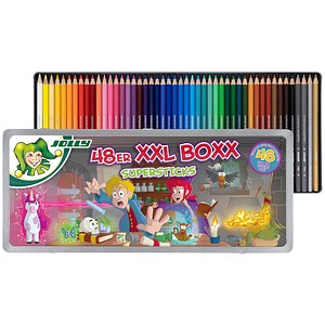 JOLLY SUPERSTICKS Magic KKL BOXX Buntstifte farbsortiert, 48 St. von JOLLY
