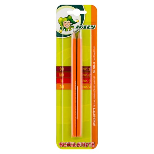 JOLLY Schulstifte, 2er Blister, Härtegrad 3H, sehr harte Graphitstifte für technisches Zeichnen, Detailpläne, Grafiken, Schreiben, langlebig, handlich, für Schule, Etui JOLLY Schulstifte, 2er Blister, Härtegrad 3H, sehr harte Graphitstifte für technisches Zeichnen, Detailpläne, Grafiken, Schreiben, langlebig, handlich, für Schule, Etui von JOLLY