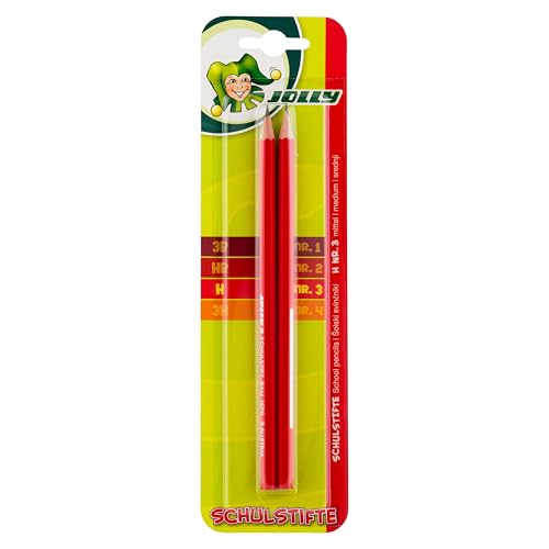 JOLLY Schulstifte, 2er Blister, Härtegrad H, harte Graphitstifte für technisches Zeichnen, Geometrie, Schreiben, langlebig, handlich, ideal für Schule, Etui, Unterricht JOLLY Schulstifte, 2er Blister, Härtegrad H, harte Graphitstifte für technisches Zeichnen, Geometrie, Schreiben, langlebig, handlich, ideal für Schule, Etui, Unterricht von JOLLY
