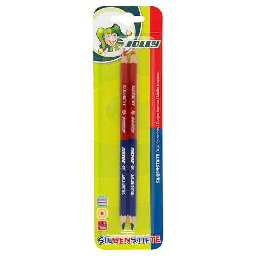 JOLLY Silbenstifte, 2er Blister, Rot-Blau Buntstifte zum Silbentrennen, zwei Farbminen in einem Stift, für Schreibanfänger, Schule, Vorschule, Konzentration, Lernhilfe JOLLY Silbenstifte, 2er Blister, Rot-Blau Buntstifte zum Silbentrennen, zwei Farbminen in einem Stift, für Schreibanfänger, Schule, Vorschule, Konzentration, Lernhilfe von JOLLY
