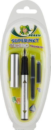 JOLLY Superinky TECHNO Schulfüllhalter inkl. Tintenpatronen, Links-/Rechtshänder von JOLLY