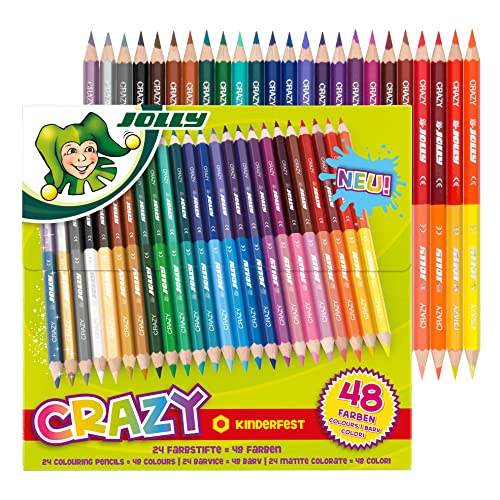 JOLLY Superstick Crazy Farbstifte 24 Stifte mit 48 Farben von JOLLY