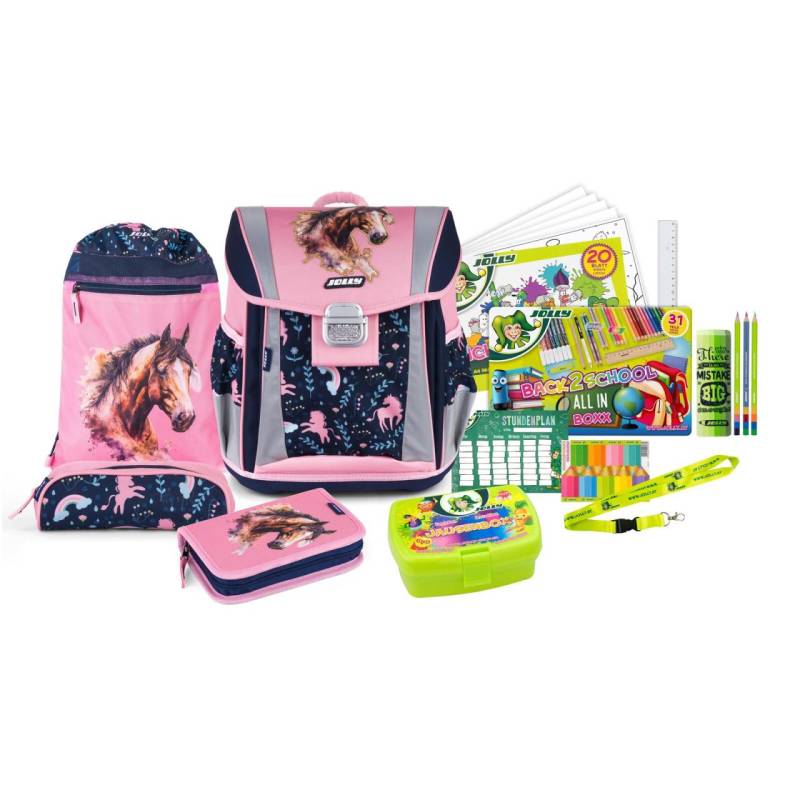 JOLLY Schulranzen-Set Classic Best Friends Forever 31,0 x 17,0 x 37,0 cm rosa... von JOLLY