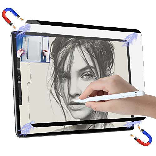 JOLOJO Magnetische Displayschutzfolie aus Papier, kompatibel mit iPad 11 Zoll (Air 5/4. 2022,2020)/iPad Pro 11 Zoll (2021–2018), abnehmbar, blendfrei, matt zum Zeichnen, Schreiben, Hülle Freundlich von JOLOJO