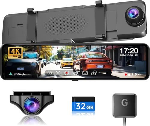 JOMISE 4K UHD Spiegel Dash Cam Front- und Rückkamera, Rückspiegelkamera für Autos & LKWs mit 11 Zoll IPS Touchscreen, Rückfahrkamera mit Typ-C Anschluss/Starvis Sensor/Parkmonitor -G814 JOMISE 4K UHD Spiegel Dash Cam Front- und Rückkamera, Rückspiegelkamera für Autos & LKWs mit 11 Zoll IPS Touchscreen, Rückfahrkamera mit Typ-C Anschluss/Starvis Sensor/Parkmonitor -G814 von JOMISE