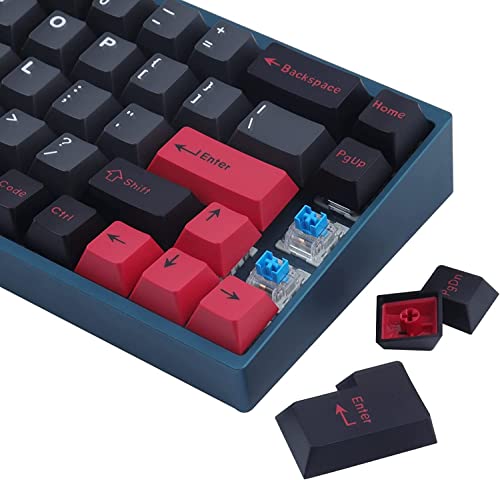 JOMKIZ Benutzerdefinierte Tastenkappen, 172 Tasten Cherry Profile Double Shot Tastenkappen Set mit 2,75u, 3u, 6,25u und 7u Leertaste für Cherry Mx Switches ISO ANSI Layout mechanische Tastatur von JOMKIZ