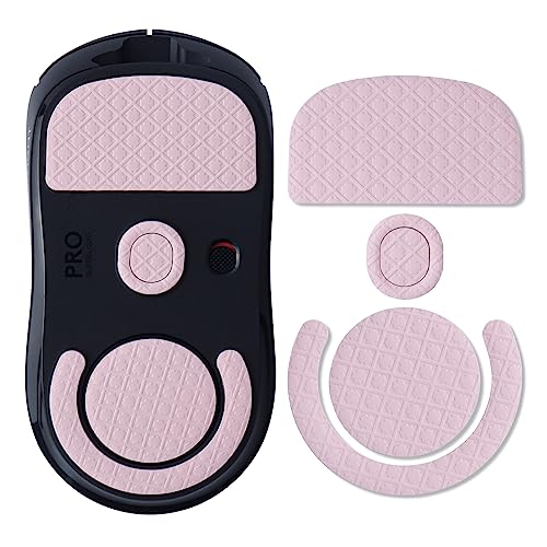 JOMKIZ Ersatz-Mausschieberfüße für Logitech G PRO X, ultraleichte Maus-Schieberegler/Gleitfüße, Ersatz-PTFE, Pink Pro Mouse Slider Pad Kit (2 Stück) von JOMKIZ