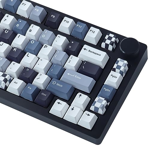 JOMKIZ PBT-Keycaps,134 Tasten, Mosaik-Farbstoff, Sublimation, Kirschprofil-Tastenkappen mit 7U Leertastenkappen-Set für Cherry MX Switches US-Layout Mechanische Tastaturen von JOMKIZ