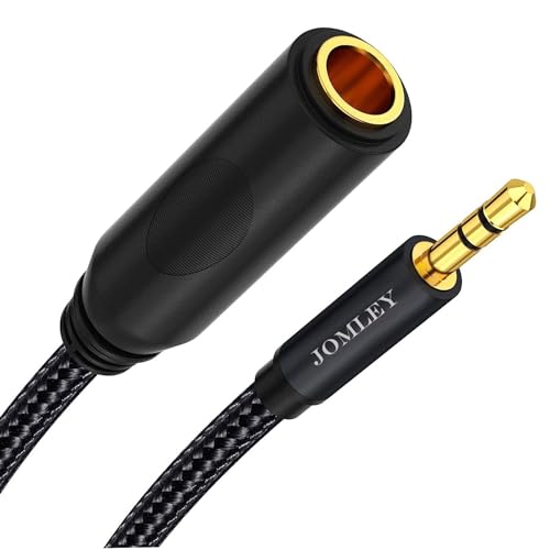 JOMLEY Klinke Adapter 6,35 mm auf 3,5 mm Kabel, 3,5 mm Männlich Klinke auf TRS 6,35 mm Buchse Klinke Kopfhöreradapter Kabel für Kopfhörer, Verstärker, Gitarre - 1 ft von JOMLEY
