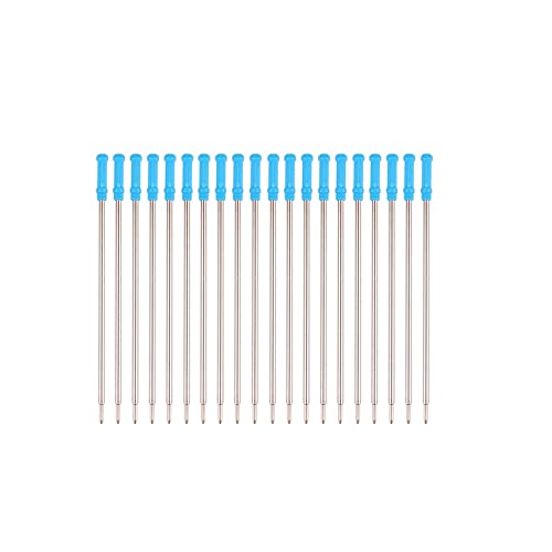 20 Stück Kugelschreiberminen 11,6 cm 11,6 cm Kugelschreibermine für Büro, Schreibwaren, Geschenk-Stift, Auswahl, blau, schwarz, Nachfüllstift (#4, 20 Stück, 11,6 cm, blau) von JOMPENS