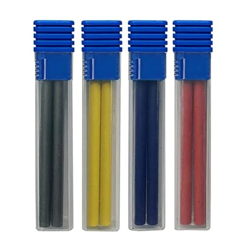 JOMPENS Druckbleistift-Set aus Metall, 5,6 mm, mit Clip, Metall-Kupplung, Graphitbleistift und 4 Minen für Bau, Zeichnung, Basteln, Kunstskizzierung (4 Farben) von JOMPENS