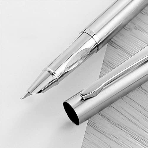 JOMPENS Fashion Silber Kunst Füllfederhalter 0,8/1,3 mm gebogene Feder Studenten Kalligraphie Schreibwerkzeuge Schule Büro Schreibwaren (0,8 Füllfederhalter) von JOMPENS