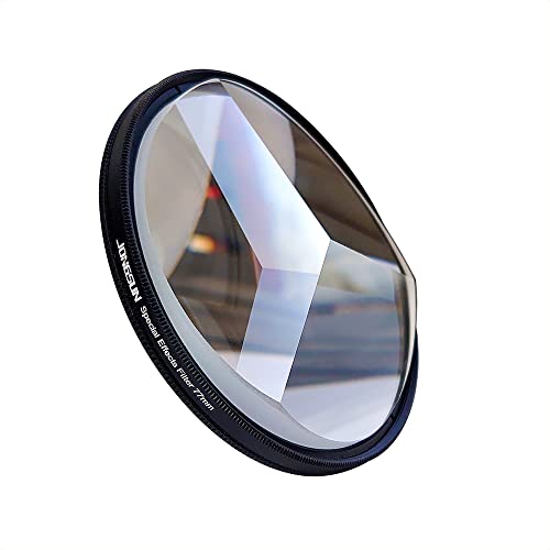 JONGSUN 3-Prisma Spezialeffektfilter 77mm FX Glas Blendung Widescreen Film Anamorphotische DSLR Film Video Fotografie Kamera Filter Zubehör(Three Prism) von JONGSUN