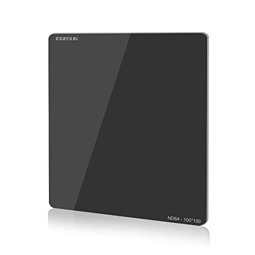 JONGSUN S-PRO 100x100mm Rechteckfilter Quadratische ND Filter, ND64 (1.8) 6-Stop, Square Grauer ND64 Neutral Density Graufilter, HD 18-Schichten Nano-Mehrfachvergütung, Schott B270 Optikglas von JONGSUN