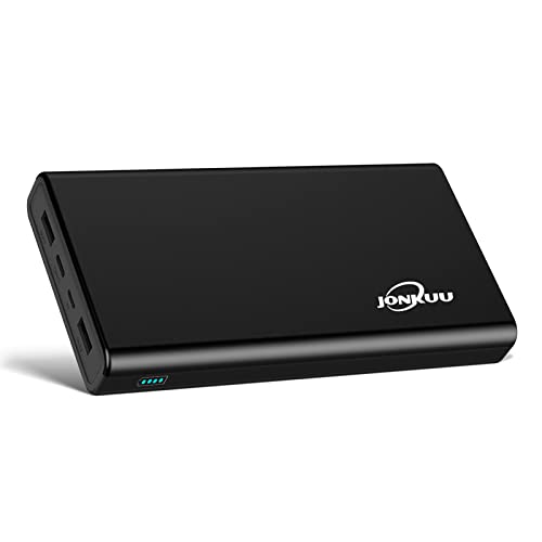 JONKUU Handy Powerbank 26800mAh Hoher Kapazität Externer Akku Power Pack Tragbares Ladegerät Dual USB 2.4A Ports und Type c Eingang Technologie für iPhone iPad pro Samsung Galaxy Weitere von JONKUU