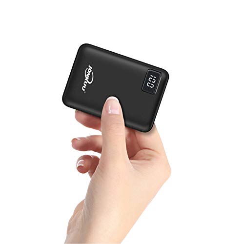 JONKUU Powerbank 10000mAh Externer Akku Klein 2 USB Port Power Pack Kompakt Handy Mini Tragbares Ladegerät mit LCD Digitalanzeige Externer Batterie Pack für iPhone iPad Samsung Galaxy von JONKUU