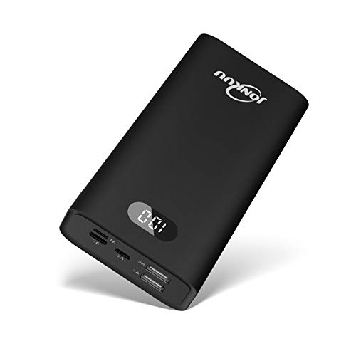 JONKUU Powerbank 26800mAh Handy Externer Akku Klein LCD Tragbares Ladegerät Mini Hohe Kapazität Akkupack Dual USB Ports mit Type C Eingang Externer Batterie Pack für iPhone iPad Samsung Niendo Switch von JONKUU