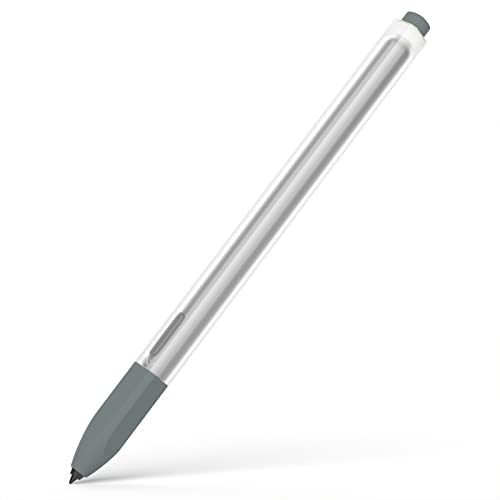 Joosko Kompatibel mit Samsung Galaxy Tab S7/S7+/S7 FE/S8/S8+/S8 Ultra/S9/S9+/S9 Ultra Pencil Case S Pen Case, Silikon durchscheinende rutschfeste Abdeckung.(Grau) von JOOSKO