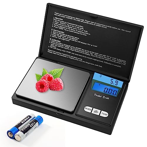 JOPHEK Digital Precision Scales, Pocket Scales Mini-Schmuckwaage Tragbar Kompakt mit Digitalwaage Feinwaage LCD-Display Extremely Precise Digital Scales (500G/0.01G) von JOPHEK